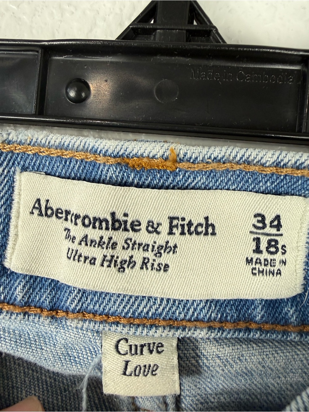Abercrombie & Fitch the ankle straight ultra high rise size 34 - Picture 2 of 6